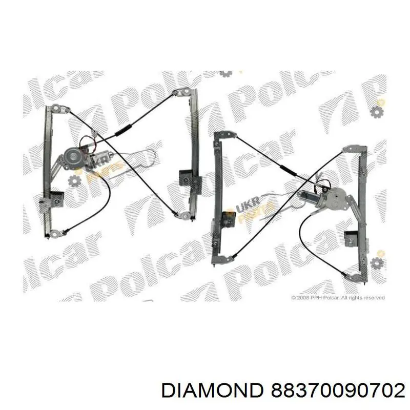 Купити 88370090702 Diamond/DPA Механізм стеклопідйомника водійських дверей