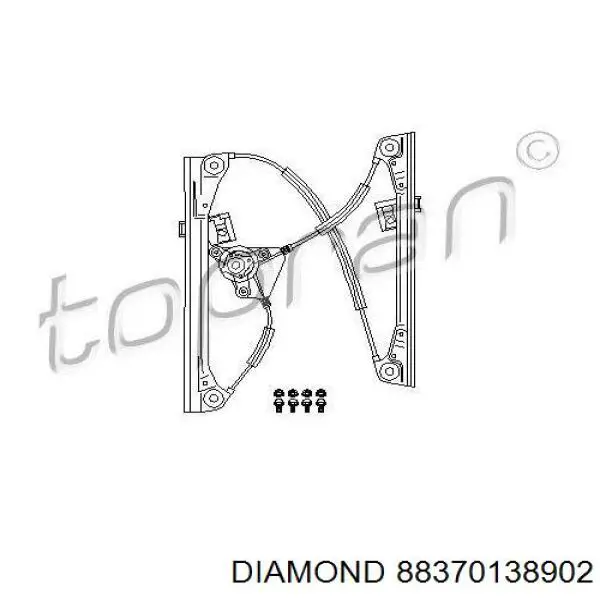 88370138902 Diamond/DPA механізм склопідіймача двері передньої, правої