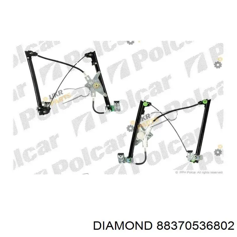 88370536802 Diamond/DPA механізм склопідіймача двері передньої, правої