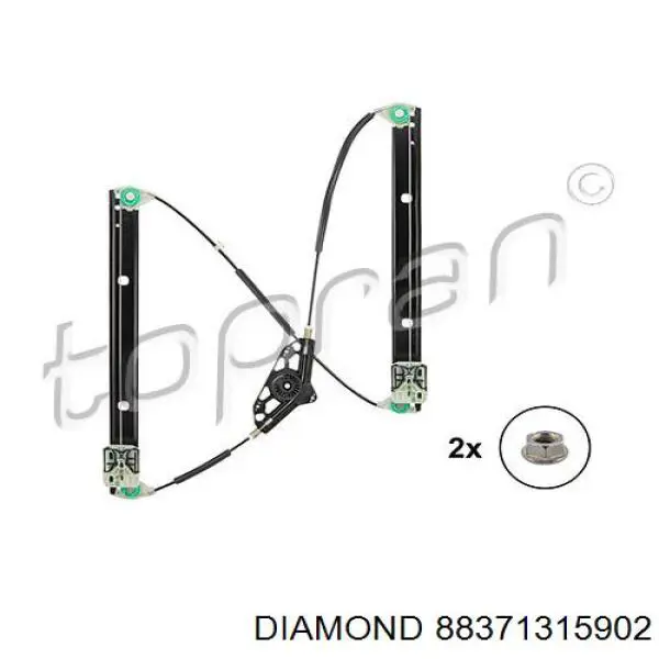 88371315902 Diamond/DPA механізм склопідіймача двері передньої, лівої