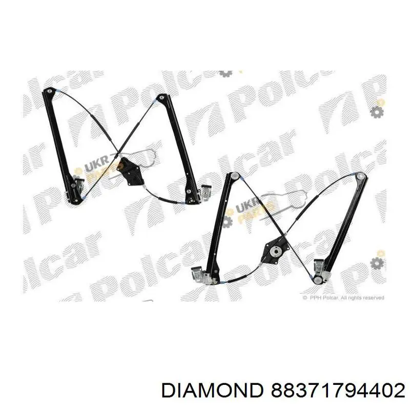 Купити 88371794402 Diamond/DPA Механізм стеклопідйомника водійських дверей