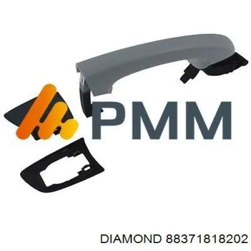 Тримач зовнішньої ручки дверей, передньої лівої Diamond/DPA 88371818202 ціна, від 17.31 USD