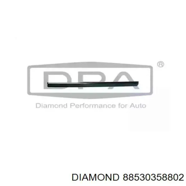 88530358802 Diamond/DPA молдинг задніх лівих дверей, верхній