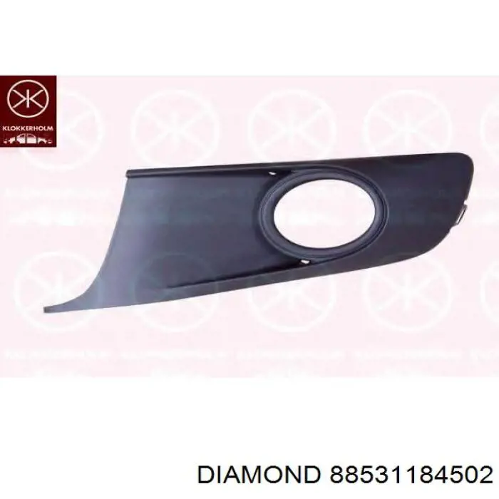 88531184502 Diamond/DPA решітка переднього бампера, ліва