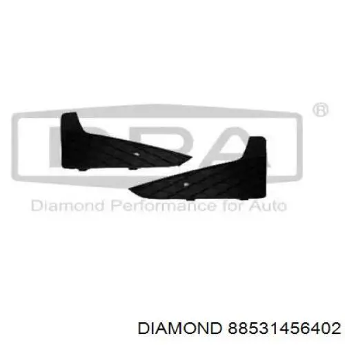 Решітка переднього бампера, ліва VAG 6J0853665G9B9 ціна, від 16.30 USD