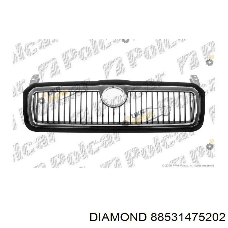 Накладка (рамка) решітки радіатора Diamond/DPA 88531475202 ціна, від 18.69 USD