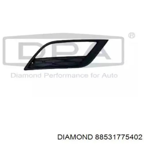 88531775402 Diamond/DPA заглушка/ решітка протитуманних фар бампера переднього, права