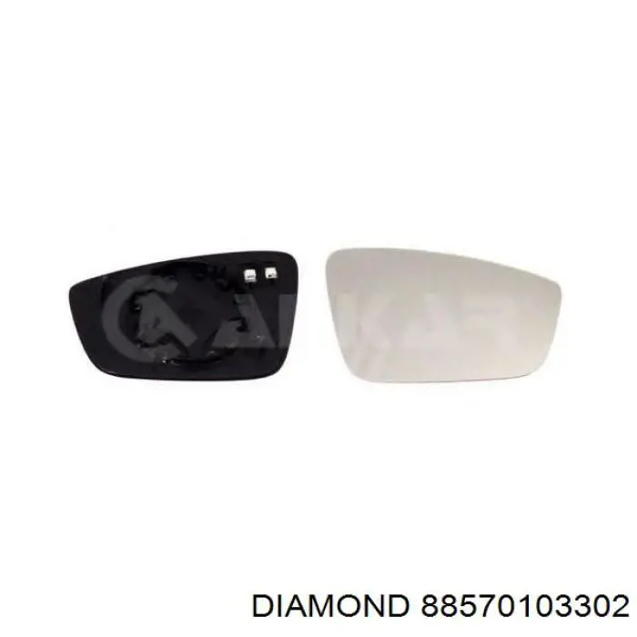 Дзеркальний елемент правого дзеркала заднього виду Diamond/DPA 88570103302 ціна, від 8.02 USD
