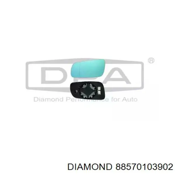 88570103902 Diamond/DPA дзеркальний елемент дзеркала заднього виду, лівого