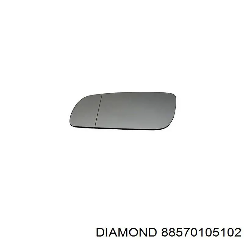 88570105102 Diamond/DPA дзеркальний елемент дзеркала заднього виду, лівого