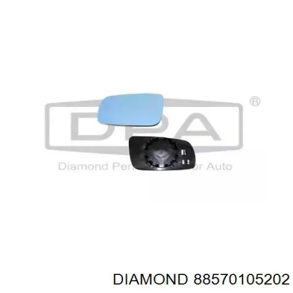 Купити 88570105202 Diamond/DPA Дзеркальний елемент дзеркала заднього виду, лівого