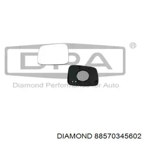 Купити 88570345602 Diamond/DPA Скло дзеркала заднього виду, правого