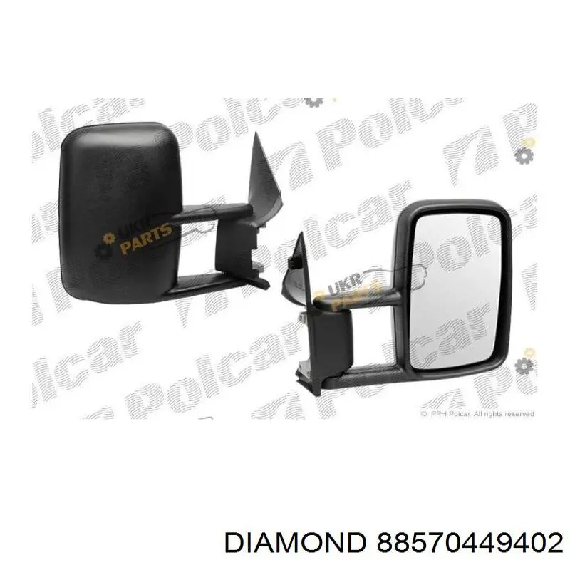 Праве бічне дзеркало Diamond/DPA 88570449402 ціна, від 49.93 USD