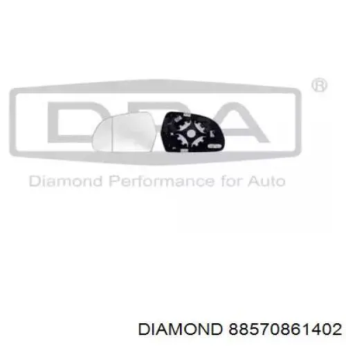 88570861402 Diamond/DPA дзеркальний елемент дзеркала заднього виду, правого