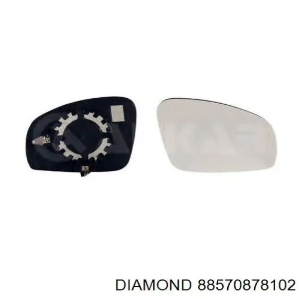 Дзеркальний елемент правого дзеркала заднього виду Diamond/DPA 88570878102 ціна, від 8.00 USD