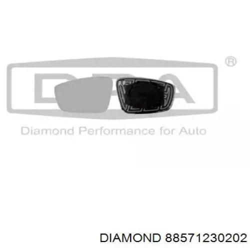 Купити 88571230202 Diamond/DPA Дзеркальний елемент дзеркала заднього виду, лівого