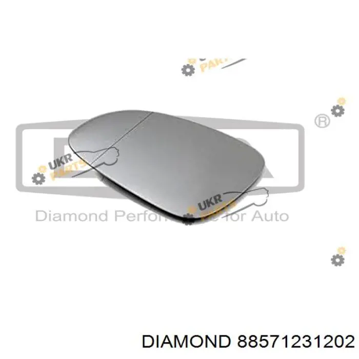 Купити 88571231202 Diamond/DPA Дзеркальний елемент дзеркала заднього виду, лівого