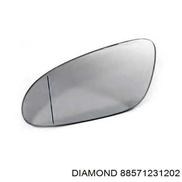 88571231202 Diamond/DPA дзеркальний елемент дзеркала заднього виду, лівого
