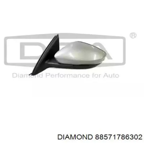 88571786302 Diamond/DPA Дзеркальний елемент лівого дзеркала заднього виду