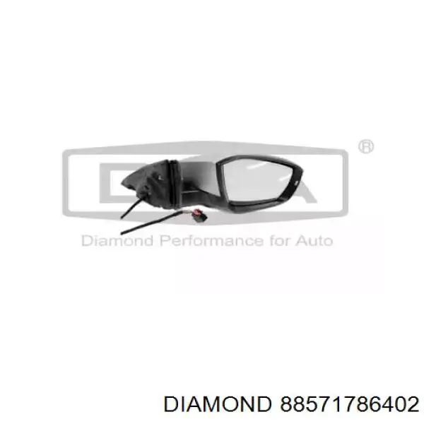 Дзеркальний елемент правого дзеркала заднього виду Diamond/DPA 88571786402 ціна, від 8.79 USD