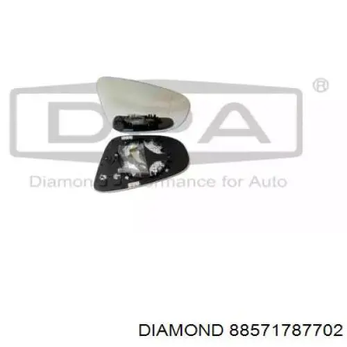 Дзеркальний елемент правого дзеркала заднього виду Diamond/DPA 88571787702 ціна, від 7.49 USD