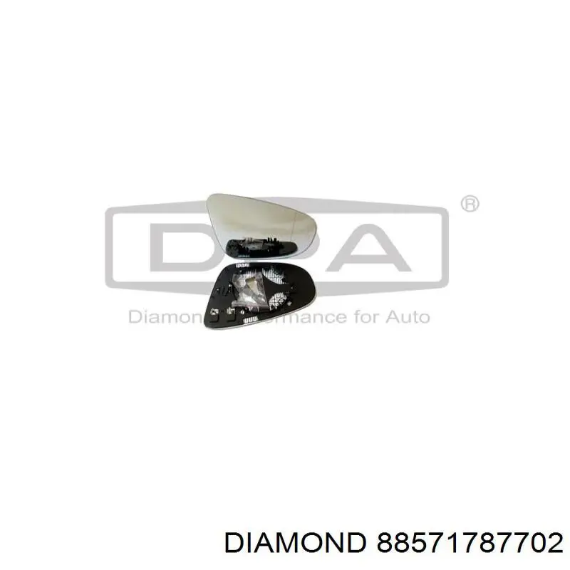 88571787702 Diamond/DPA дзеркальний елемент дзеркала заднього виду, правого