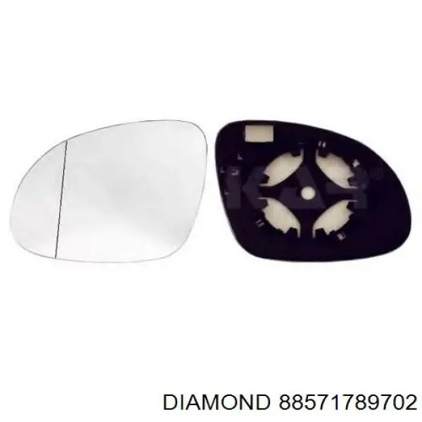 88571789702 Diamond/DPA дзеркальний елемент дзеркала заднього виду, правого