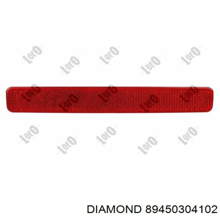 89450304102 Diamond/DPA катафот (відбивач заднього бампера, лівий)