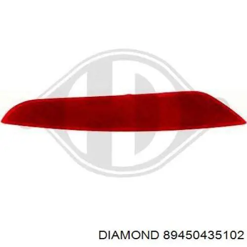 89450435102 Diamond/DPA катафот (відбивач переднього бампера, правий)