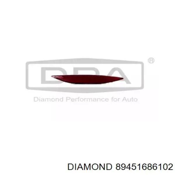 89451686102 Diamond/DPA Відбивач бампера заднього правий