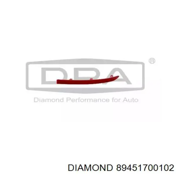 89451700102 Diamond/DPA катафот (відбивач заднього бампера, правий)