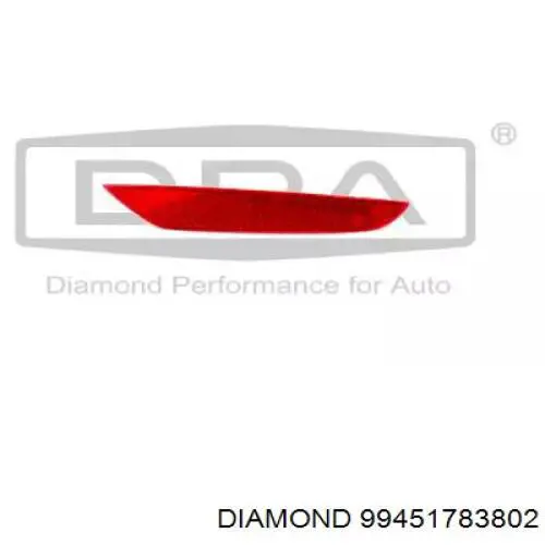 99451783802 Diamond/DPA Катафот (відбивач) переднього бампера, правий