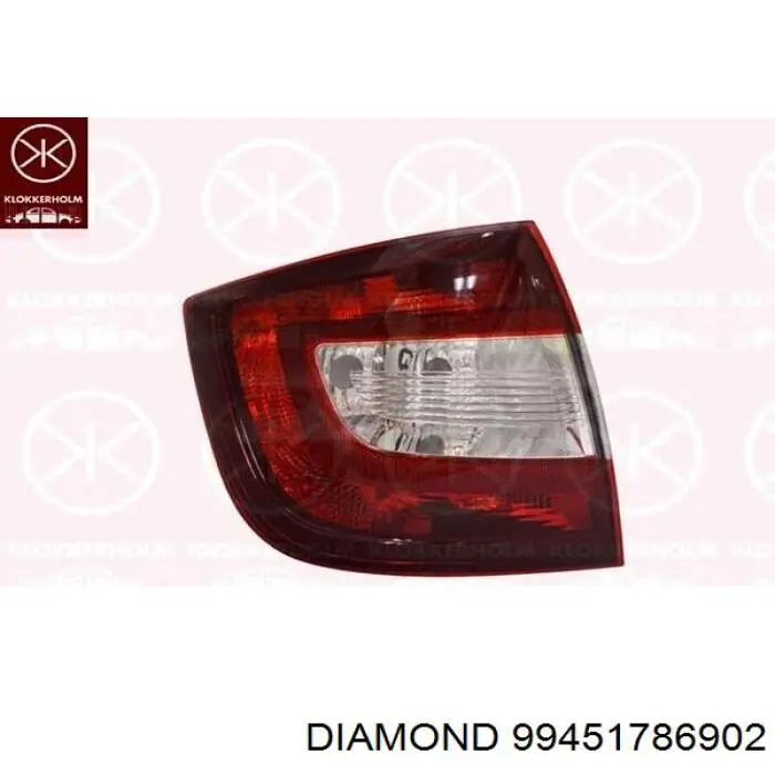 Ліхтар заднього бампера, лівий Diamond/DPA 99451786902 ціна, від 49.88 USD
