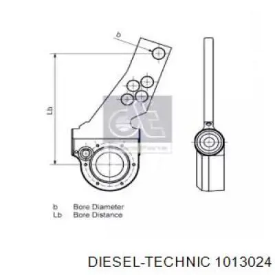 Тріскачка гальмівна, заднього моста 1013024 Diesel Technic