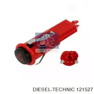 Кнопка включення аварійного сигналу 121527 Diesel Technic