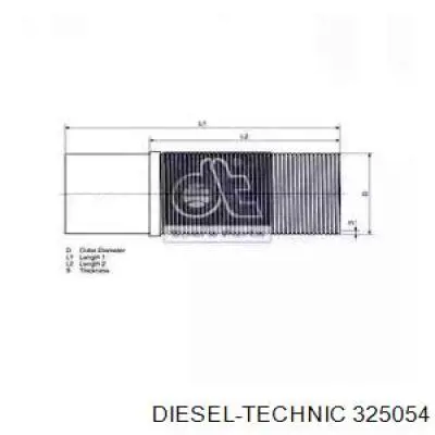 Гофра глушника 325054 Diesel Technic