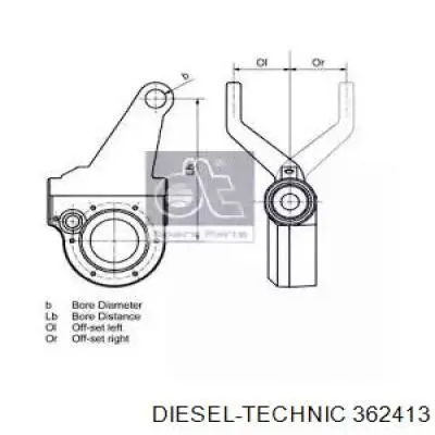 Тріскачка гальмівна, заднього моста 362413 Diesel Technic