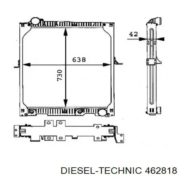 Бачок системи охолодження двигуна розширювальний Diesel Technic 462818 ціна, від 103.01 USD