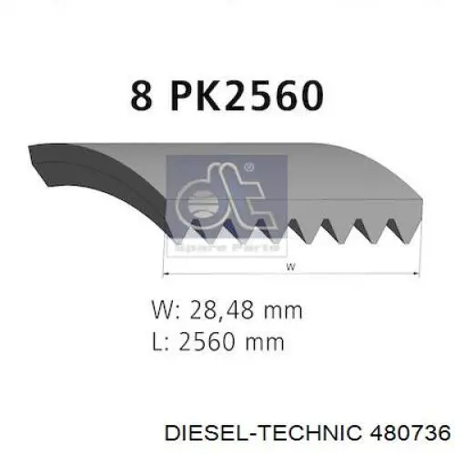 Клиновий ремінь Chrysler 5080840AA ціна, від 26.30 USD