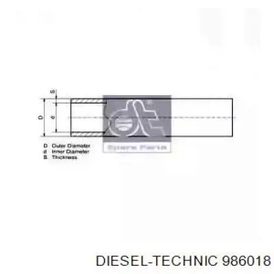 Прокладка головки блока циліндрів (ГБЦ) 986018 Diesel Technic