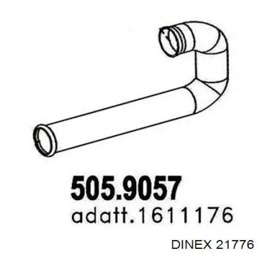 21776 Dinex глушник, задня частина