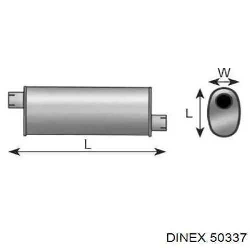 50337 Dinex Глушник, задня частина