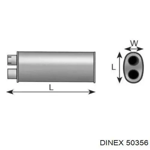 Глушник, середня і задня частина Dinex 50356 ціна, від 274.88 USD