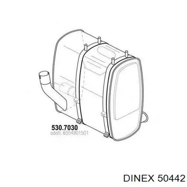 Купити A6554901501 Mercedes Глушник, середня і задня частина