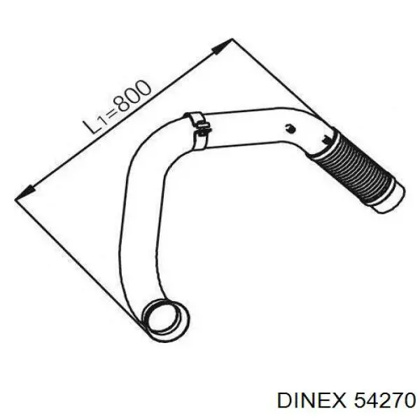 54270 Dinex Штани глушника передні