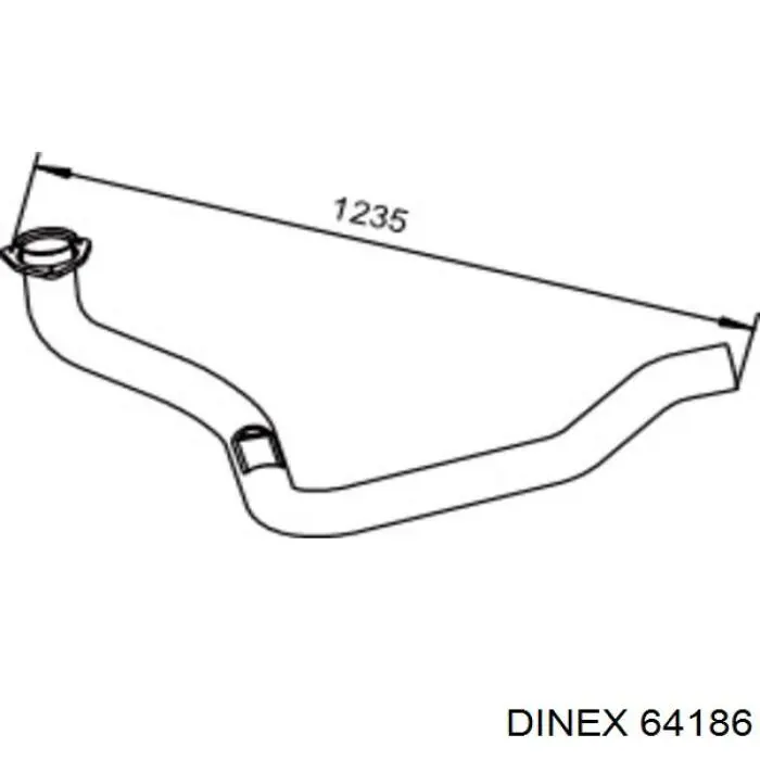 DIN64186 Dinex Штани глушника передні