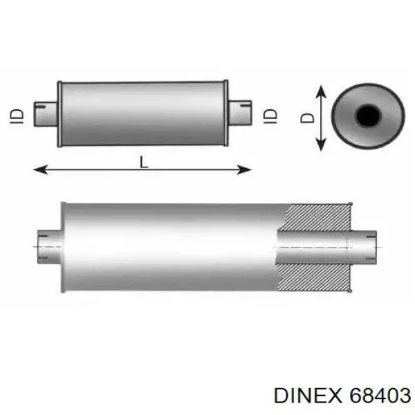 Купити 68403 Dinex Вихлоп