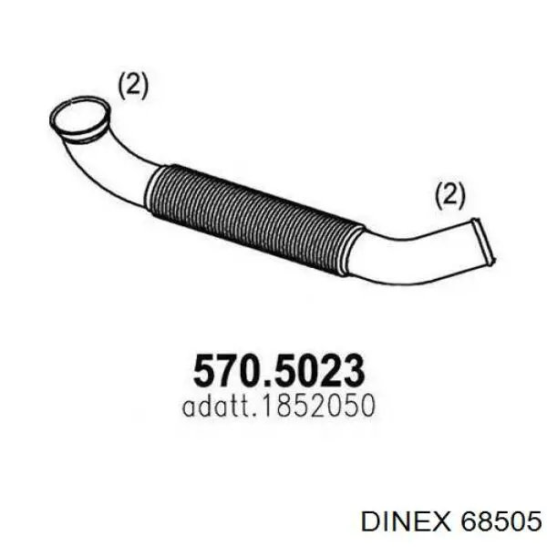 Вихлопна труба Dinex 68505 ціна, від 145.52 USD