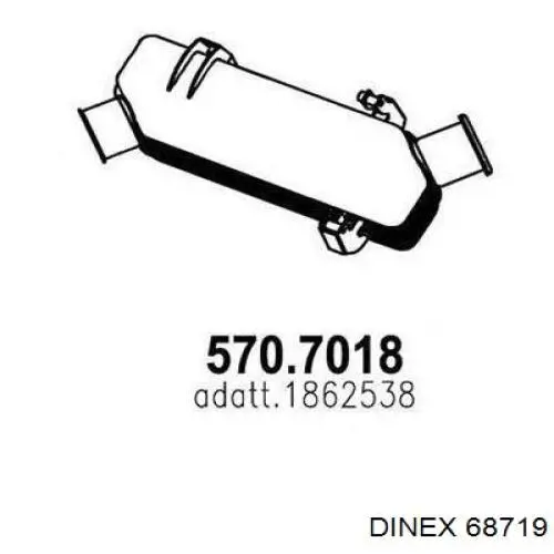 Глушник, середня і задня частина 68719 Dinex