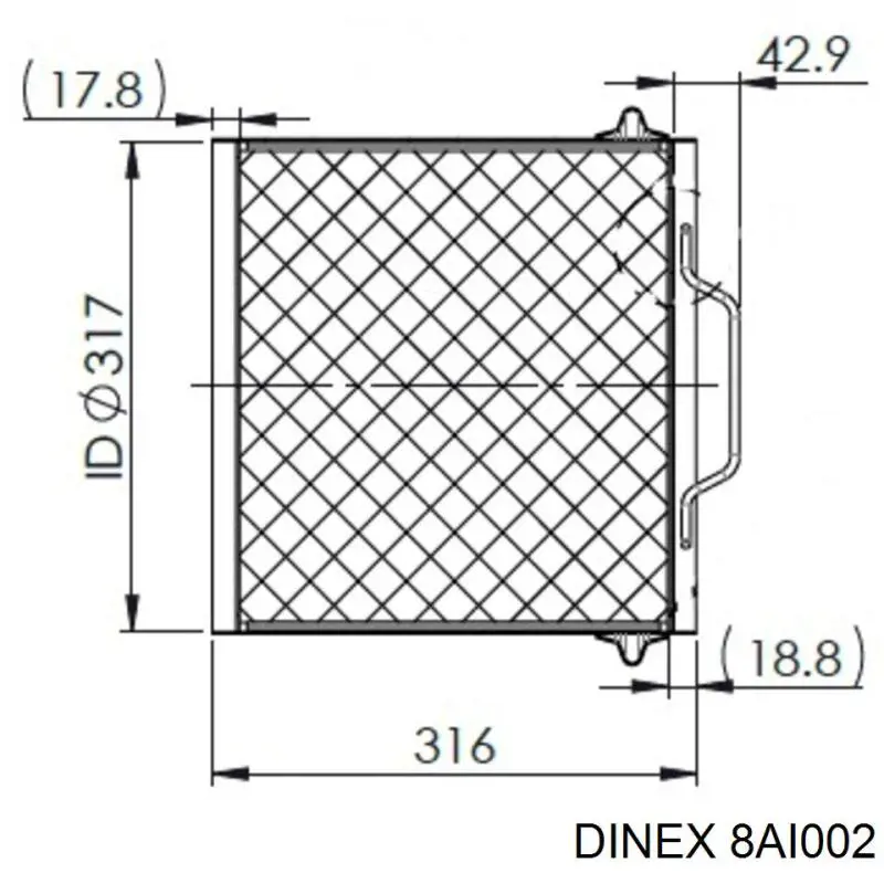 Купити 8AI002 Dinex Перетворювач відпрацьованих газів